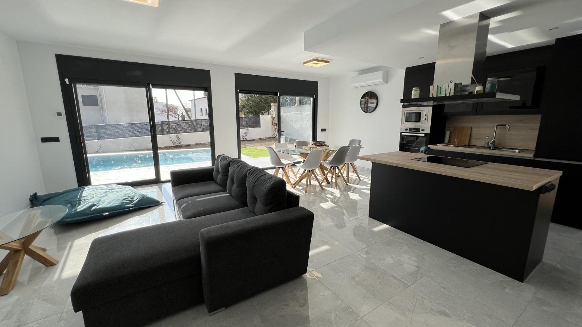 Villa Casa Moderna Roses Con Piscina Y Jardin Mas Bosca, Roses Palau Saverdera Esterno foto