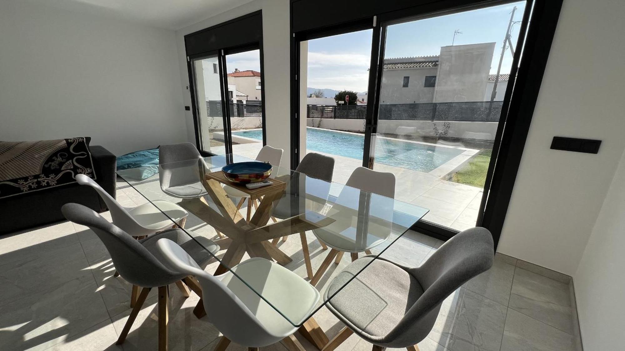 Villa Casa Moderna Roses Con Piscina Y Jardin Mas Bosca, Roses Palau Saverdera Esterno foto
