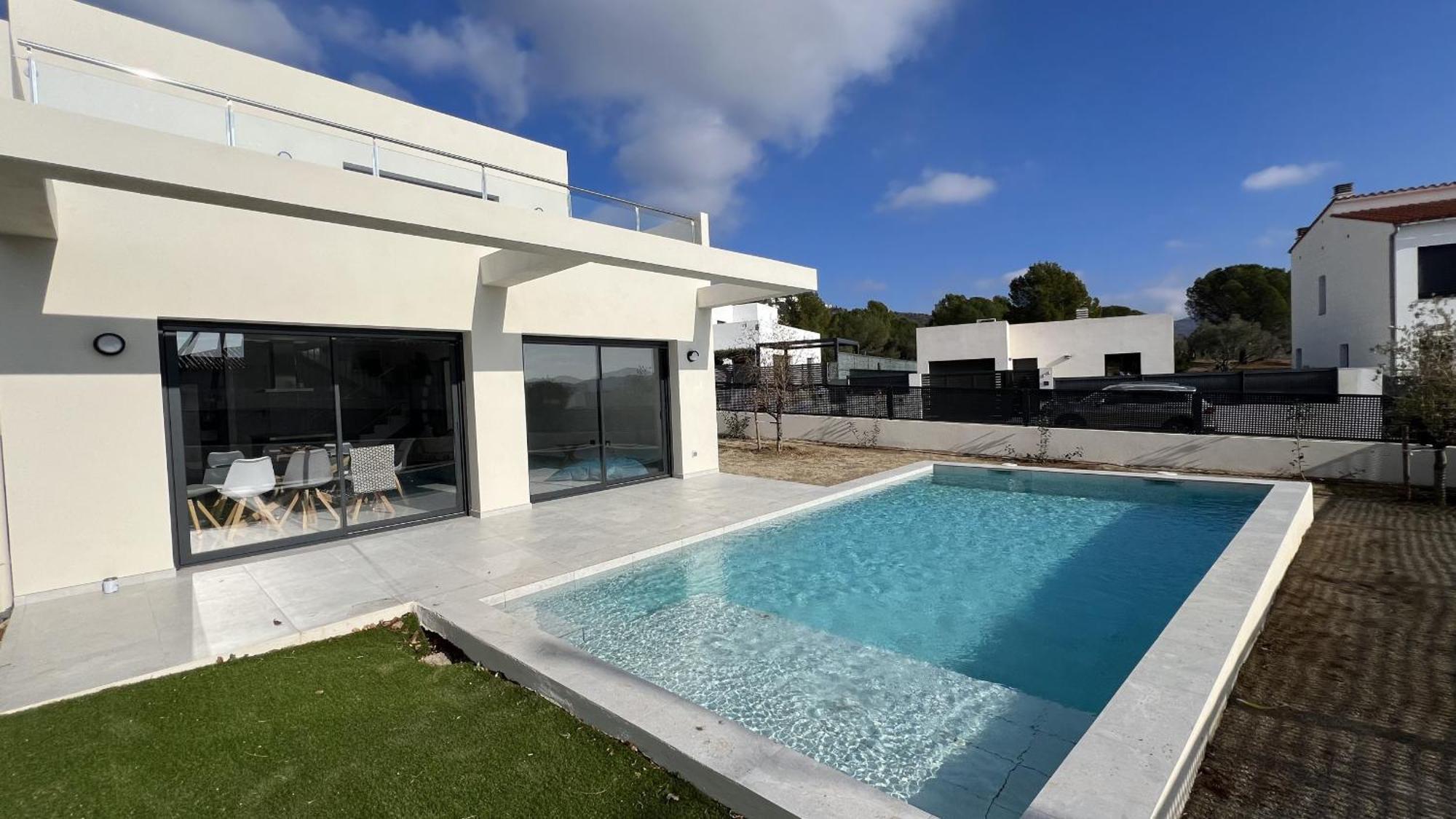 Villa Casa Moderna Roses Con Piscina Y Jardin Mas Bosca, Roses Palau Saverdera Esterno foto